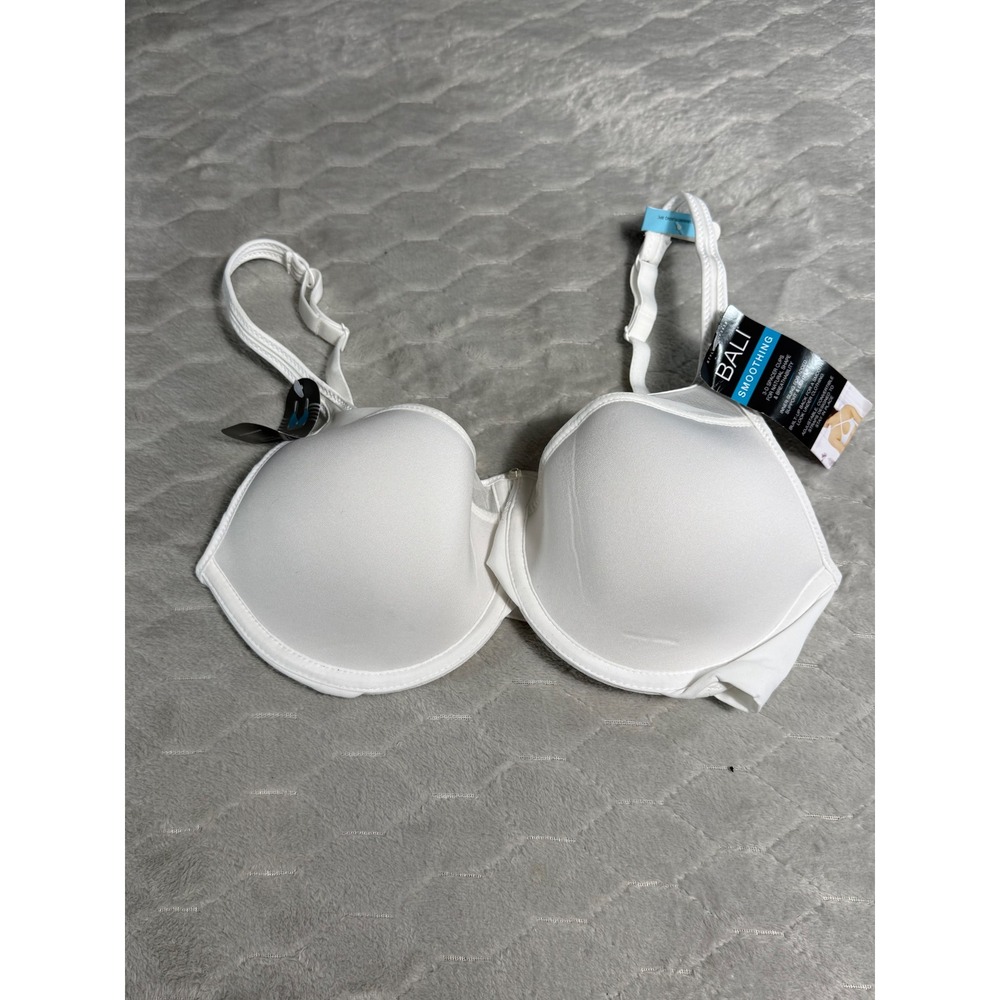 Bali Smoothing Comfortlite Breathable Underwire Bra White 34C DF3439